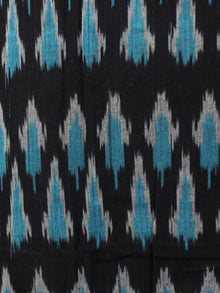 Azure Black White Ikat Handwoven Cotton Suit Fabric Set of 3 - S1002013
