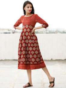 Rustic Fashion - Block Printed Cotton Dress  - D361F1805