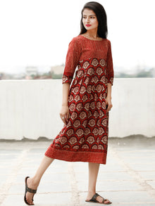 Rustic Fashion - Block Printed Cotton Dress  - D361F1805