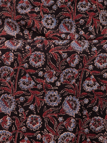 Black Maroon Red Blue Ajrakh Hand Block Printed Kurta in Natural Colors - K69BP0124