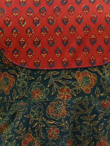 Green Red Yellow Black Ajrakh Hand Block Printed Kurta - K62BP082