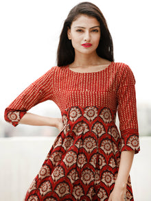 Rustic Fashion - Block Printed Cotton Dress  - D361F1805