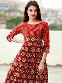 Rustic Fashion - Block Printed Cotton Dress  - D361F1805