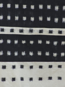 Black Ivory Handwoven Ikat  Sleeveless Dress With Side Pockets-  D107F661