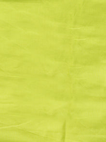 Black Lime Green White Hand Block Printed Cotton Suit-Salwar Fabric With Chiffon Dupatta (Set of 3) - SU01HB337