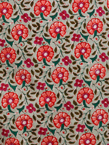 Sage Green Navy Orange Pink Cotton Hand Block Printed Kurta & Pants - Set of 2 - SS01F1863