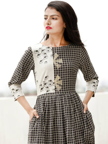 Casual Dress Up - Block Printed Cotton Dress  - D362F1866