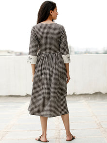 Casual Dress Up - Block Printed Cotton Dress  - D362F1866