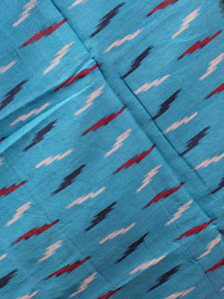 Azure Black Multi Color Ikat Handwoven Cotton Suit Fabric Set of 3 - S1002015