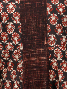 Black Brown Maroon Hand Block Printed Kurta - K97f1507