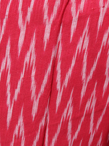 Red White Azure Blue Ikat Handwoven Cotton Suit Fabric Set of 3 - S1002016