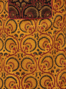 Yellow Red Green  Black Ajrakh Hand Block Printed Kurta - K63BP020