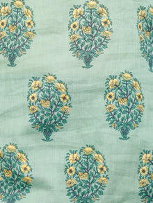 Sage & Teal Green Yellow Cotton Block Printed Kurta & Pants - Set of 2 - SS02F1864