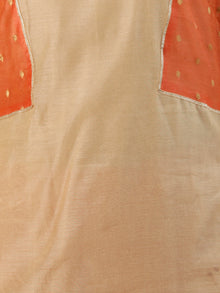 Sequence Embroidery - Beige Orange Golden Chanderi  Kurta & Pants Sets  - Set of 2  - SS01F060