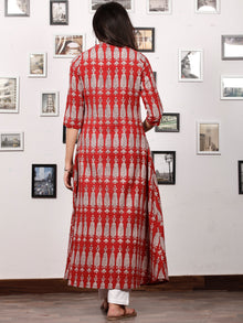 Brick Red Ivory Bagh Printed Kurta in Natural Colors - K127F1698