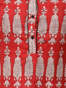 Brick Red Ivory Bagh Printed Kurta in Natural Colors - K127F1698