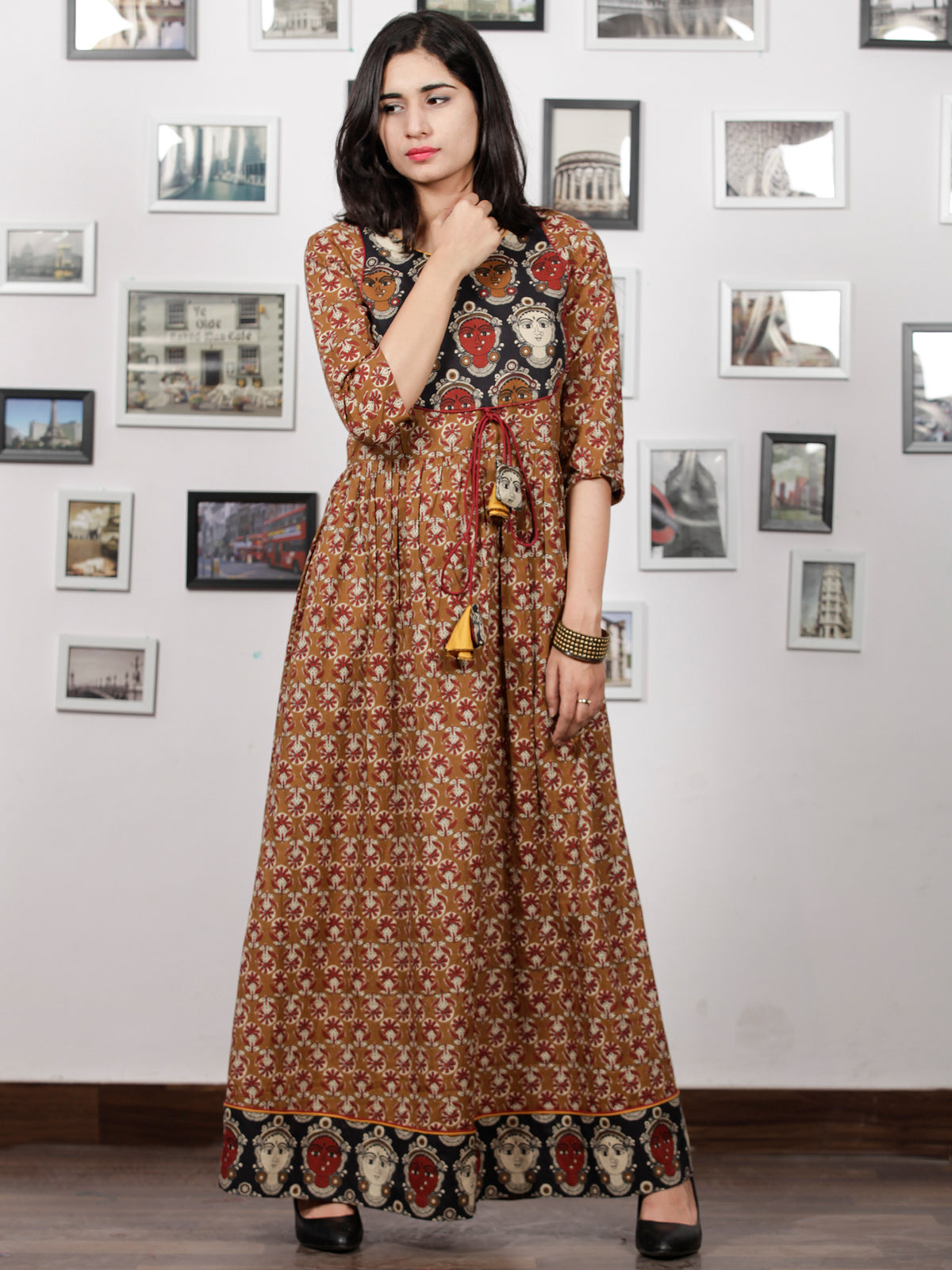 Kalamkari Pattu Dress | Indian Ethnic Grand dress/Gown – siyarasfashionhouse