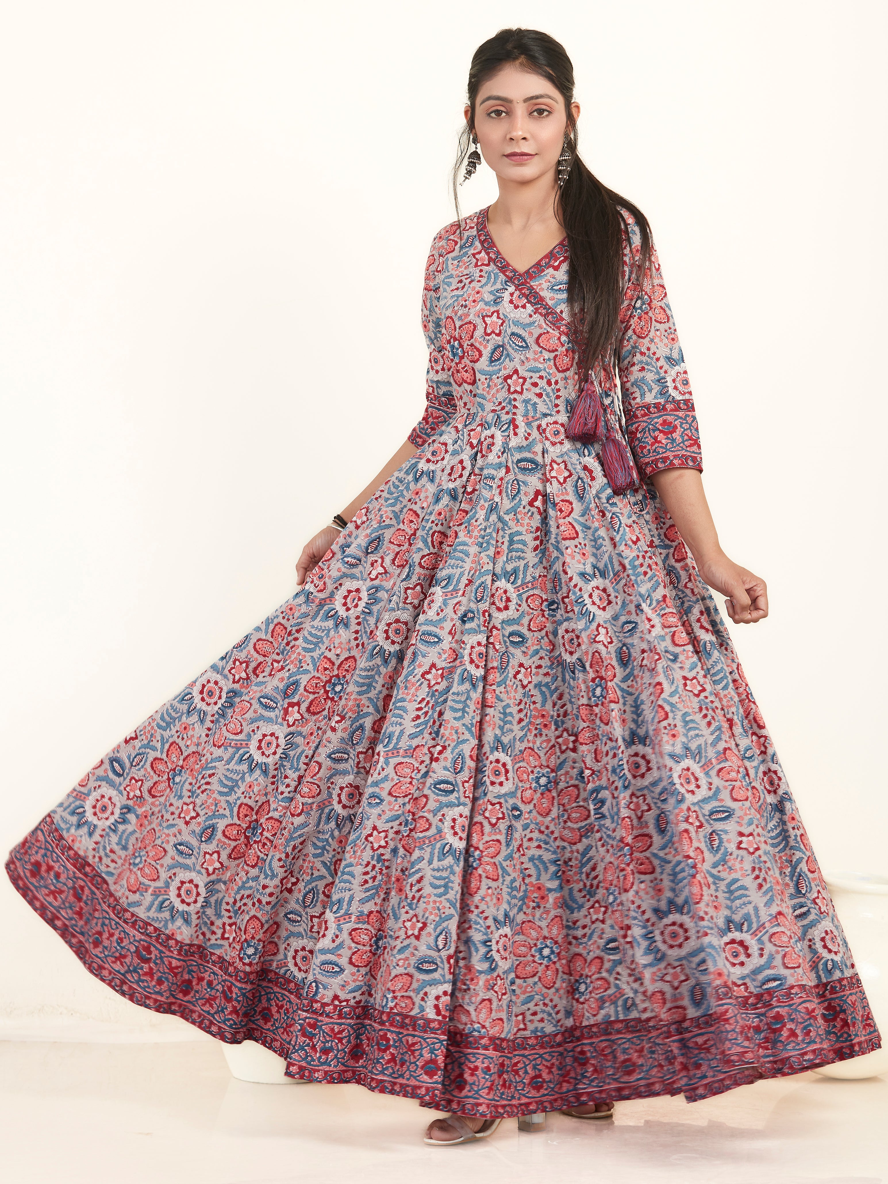 Fiza Roza Angrakha Long Dress InduBindu Fiza Roza Angrakha Long Dress InduBindu