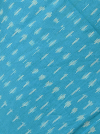 Azure Orange White Ikat Handwoven Cotton Suit Fabric Set of 3 - S1002002