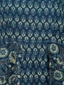 Indigo Sage Green Black Ajrakh Hand Block Printed Kurta  - K64BP0148