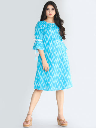 Rida - Handwoven Ikat Tunic Dress With Tassels - D412F672