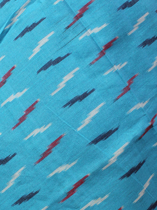 Azure Black Multi Color Ikat Handwoven Cotton Suit Fabric Set of 3 - S1002019