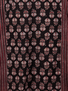 Black Maroon Blue Ajrakh Hand Block Printed Kurta  - K48BP0129