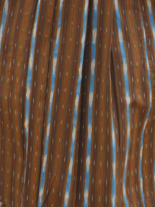 Brown Maroon Blue Orange Ivory Handloom Ikat Cotton Dress -  D111F921