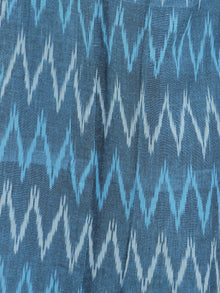 Blue Ivory Handloom Ikat Cotton Jumpsuit With Back Zip -  D112F947