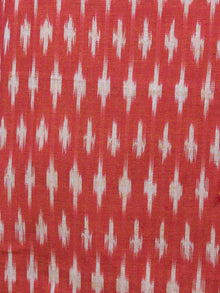 Red Black White Ikat Handwoven Cotton Suit Fabric Set of 3 - S1002022