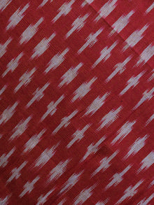 Red Black White Ikat Handwoven Cotton Suit Fabric Set of 3 - S1002022