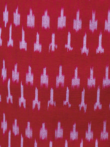 Red Black White Ikat Handwoven Cotton Suit Fabric Set of 3 - S1002023