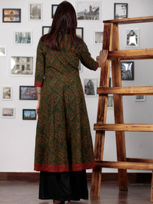 Green Red Yellow Black Ajrakh Hand Block Printed Kurta - K62BP019