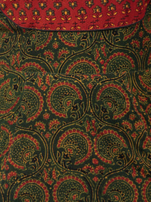 Green Red Yellow Black Ajrakh Hand Block Printed Kurta - K62BP019