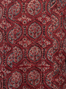 Red Indigo  Black Ajrakh Hand Block Printed Kurta in Natural Colors - K62BP0140