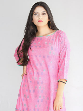 Mohisa - Handwoven Ikat Cotton Tiered Dress - D417F1473