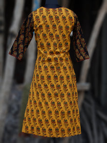 Black Yellow Maroon Green Hand Printed Ajrakh Kurta - K57BPA072