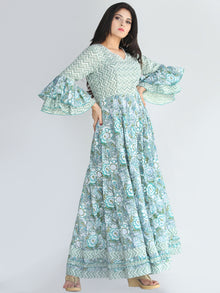 Raima - Hand Block Printed Panel Long Dress - D420F2246