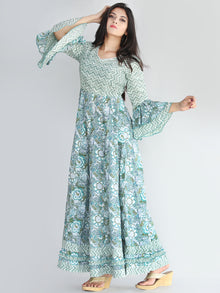 Raima - Hand Block Printed Panel Long Dress - D420F2246