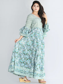 Raima - Hand Block Printed Panel Long Dress - D420F2246