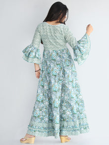 Raima - Hand Block Printed Panel Long Dress - D420F2246