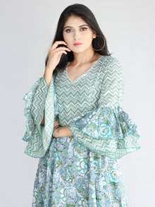 Raima - Hand Block Printed Panel Long Dress - D420F2246