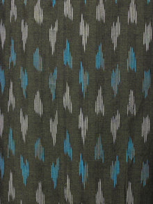 Asparagus Green Azure White Ikat Handwoven Cotton Suit Fabric Set of 3 - S1002028