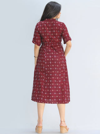 Hayfa - Handwoven Doube Ikat Midi Dress - D421F664