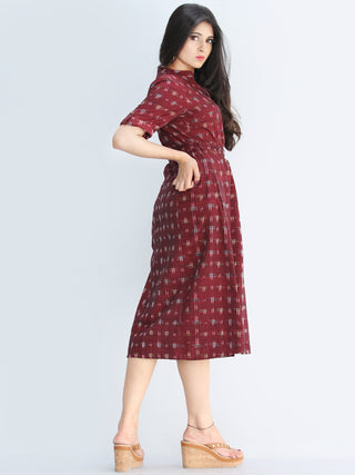 Hayfa - Handwoven Doube Ikat Midi Dress - D421F664