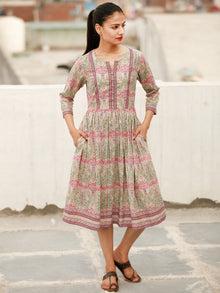 Lively Colors  - Block Printed Cotton Dress  - D369F1879
