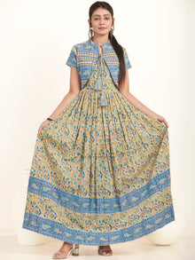 Fiza Saira Long Jacket Dress With Gathers