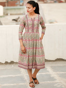 Lively Colors  - Block Printed Cotton Dress  - D369F1879