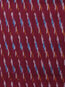 Currant Red Orange Azure White Ikat Handwoven Cotton Suit Fabric Set of 3 - S1002003
