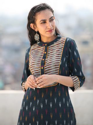 Tagai Sahat- Set of Ikat Kurta & Pants  - KS125A2416